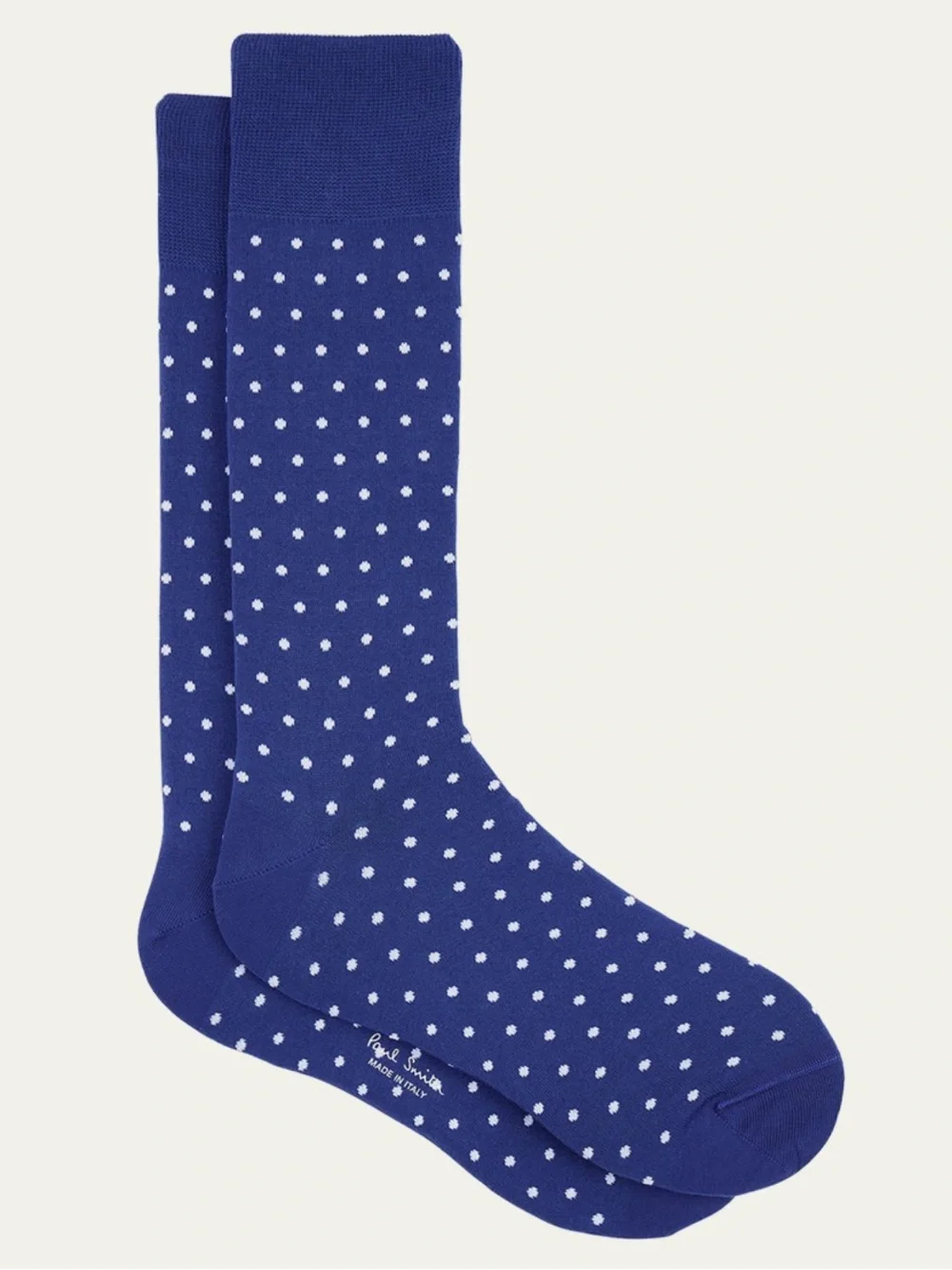 PAUL SMITH Men's Jeremy Polka Dot Crew Socks, Navy, One size, NWT
